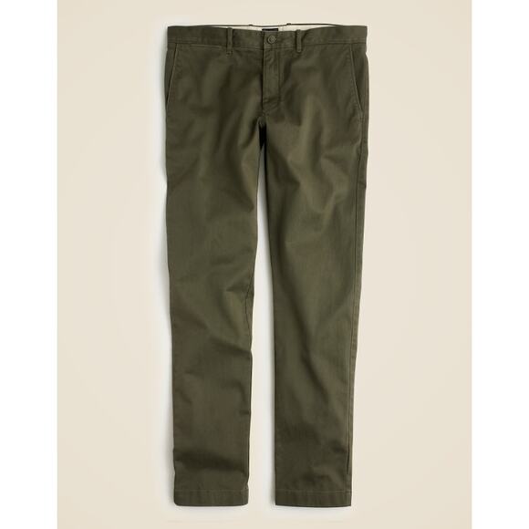 J.Crew 484 Slim-fit Stretch Chino Pants Mens 34x26 Catskill Green Twill Zip Fly - Picture 3 of 8
